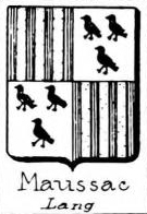 Maussac Coat of Arms / Family Crest 1