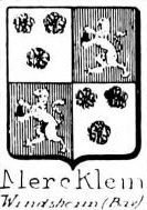 Mercklein Coat of Arms / Family Crest 1