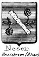 Neser Coat of Arms / Family Crest 0