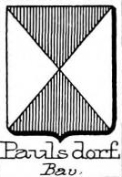 Paulsdorf Coat of Arms / Family Crest 2