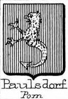 Paulsdorf Coat of Arms / Family Crest 1