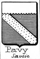 Pavy Coat of Arms / Family Crest 1