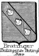 Peutinger Coat of Arms / Family Crest 2