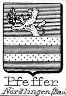 Pfeffer Coat of Arms / Family Crest 2