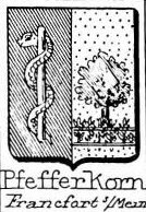 Pfefferkorn Coat of Arms / Family Crest 1