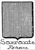 Sarrante Coat of Arms / Family Crest 0