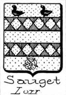 Sauget Coat of Arms / Family Crest 2