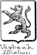 Verbeeck Coat of Arms / Family Crest 1