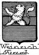 Weinrich Coat of Arms / Family Crest 1