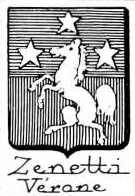 Zenetti Coat of Arms / Family Crest 1