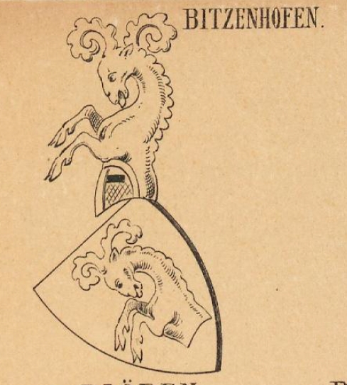 Bitzenhofen Coat of Arms / Family Crest 1